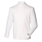 Henbury Mens Long Sleeve Cotton Rich Roll Neck Top / Sweatshirt (RW615)