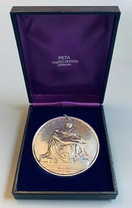 Moneda de Plata Esterlina Michaelangelo Pieta Toalla Arte Medalla 66,3 g con Caja Original - Imagen 1 de 6