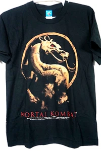 MAGLIETTA MORTAL KOMBAT VINTAGE PROMO NERA CUCITURA SINGOLA/TAGLIA LARGE/NUOVA SENZA ETICHETTE/NOS/USA - Foto 1 di 4