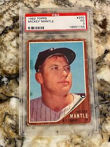 1962 TOPPS MICKEY MANTLE #200 PSA 3 NICELY CENTERED YANKEES HOF GREAT INVEST NOW