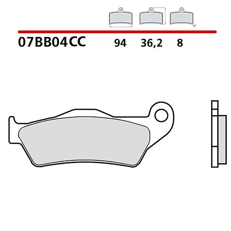 Paire Plaquette de Frein BREMBO Cc 07BB04CC Husaberg Fe 600 et Enduro 2000-2003