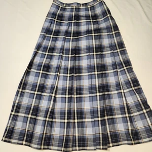 Pendleton Skirt Womens 10 Blue Tartan Virgin Wool Pleated Preppy Academia USA - Picture 1 of 12