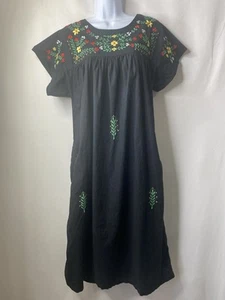 Naqui Womens Maxi Dress Size 1X Embroidered Mexican Festival Ethnic Bohemian - Picture 1 of 8