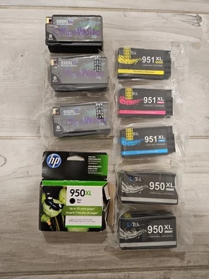 Lote Mixto De 9x Cartuchos De Tinta HP 950 XL Negro, 951 XL Color. Nuevo Foto 1 de 4