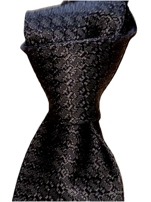 $270 NUEVO CON ETIQUETAS TOM FORD Corbata de cuello de seda tejida negra lisa 3,6” a cuadros para hombre ITALIA Foto 1 de 4