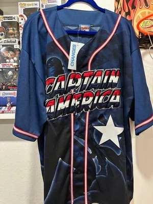 Бейсбольная футболка Captain America размер XXL от Changes Company - Изображение 1 из 4