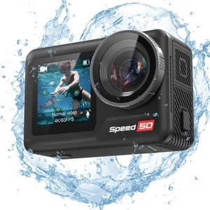 Action Camera Speed 50 4K60FPS 30MP WiFi with 2" Touch Screen EIS 5X Zoom Rem... - Picture 1 of 7