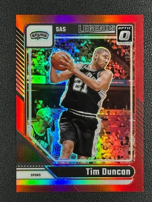 2024 Panini Donruss Optic Legends Tim Duncan Red 82/99 Spurs #Z - Image 1 of 2