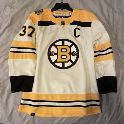 Adidas Boston Bruins 100th Anniversary Patrice Bergeron #37 Jersey Sz 42 IM8290 — 第 1/4 张图片