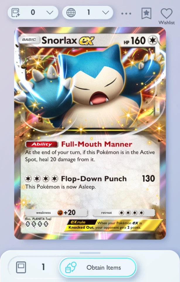Pokemon TCG Pocket - Snorlax Ex - Image 1 of 1