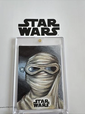 Starwars Topps 1/1 Scavenger Rey Sketch - Image 1 of 2