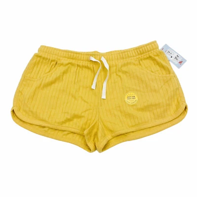 Pantalones Cortos Cat & Jack Niñas Talla L 10/12 Plus Bolsillos con Cordón Acanalado Mostaza Clara Foto 1 de 4