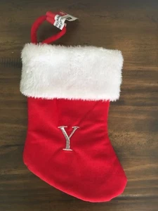 Ashland Holiday Christmas Stocking Red Letter Y 7.5" New - Picture 1 of 2