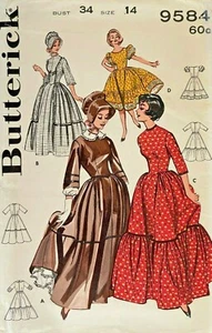 De colección Butterick Misses' Centennial Disfraz Patrón 9584 Talla 14 Sin Cortar - Imagen 1 de 2