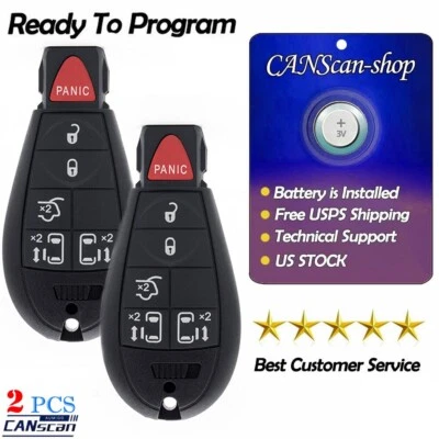 2 para Chrysler Town & Country Dodge Grand Caravan 2008-2016 mando a distancia furgoneta llavero Foto 1 de 4