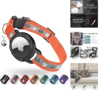 Reflective AirTag Cat Collar with Safety Elastic - XS for Kittens & Small Pets - Image 1 of 4