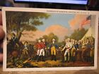 O2 NEW YORK Old Postcard Saratoga Battle Surrender of Burgoyne George Washington