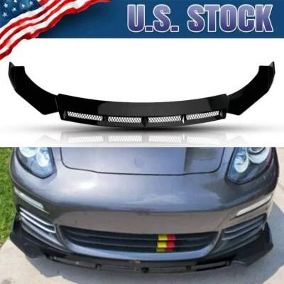 For Porsche Panamera Glossy Front Bumper Lip Spoiler Chin Splitter Diffuser CT - Image 1 of 4