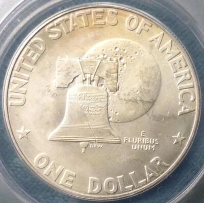 1976 S ANACS MS 65 Eisenhower Silver Dollar, Type 1 Reverse, Silver $1 Coin - Image 1 of 4