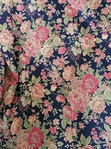 Vintage gewebter Gobelin schwerer Polsterstoff 58" Blumen BTY 80 90er - Bild 1 von 7