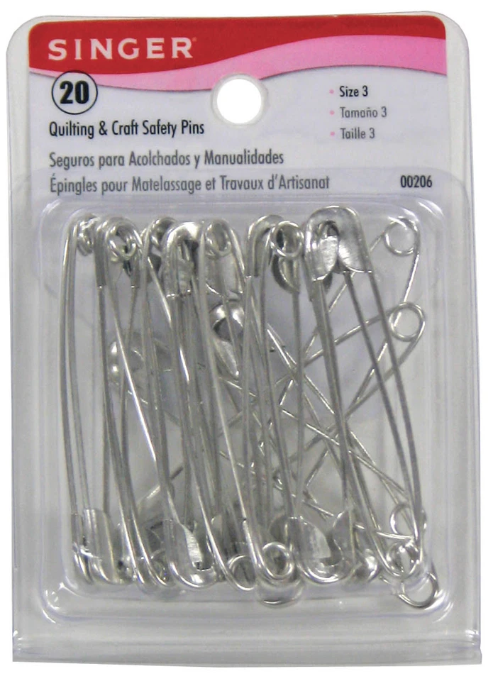 SINGER 00206 Quilting Craft Safety Pins 2 20pc