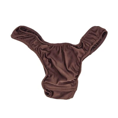 Brown Satin Tucking Gaff – Crossdresser & Transgender Smooth Front Panty - Image 1 of 3