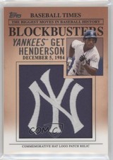2012 Topps Update Blockbusters Hat Logo Patch Rickey Henderson #BP-11 Patch HOF