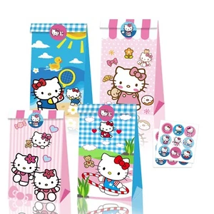 12PC Hello Kitty Paper Lolly Loot Bag Stickers Party Bag Favour Candy Bag - Picture 1 of 4
