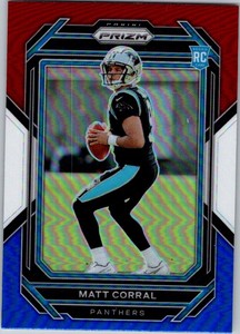 2022 Panini Prizm Matt Corral Red White Blue Rookie RC J25