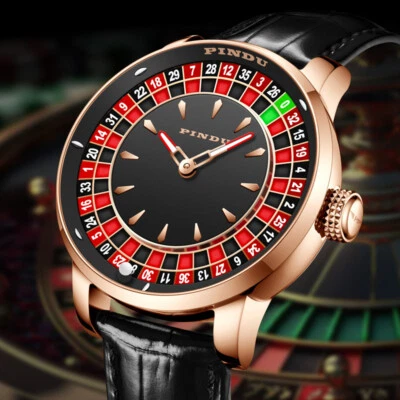 2024 PINDU Luxury Men's Automatic Watch 5ATM Casino Tourbillon Rotating Roulette - Image 1 of 4