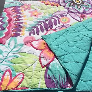 Full Queen Size Keala Floral Comforter 2 Pillow Shams Pottery Barn Teen 