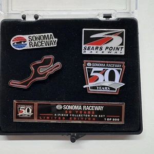 Sonoma Raceway 50 Years 4 Piece Collector Pin Set 1 of 800 Sears Point Limited - Picture 1 of 6