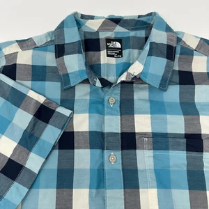 THE NORTH FACE Herren Hemd Gr. XL blau kariert SS Button Down Baumwolle - Neu ohne Etikett - Bild 1 von 6