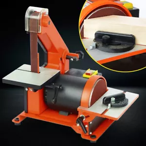 1x30" Belt Sander 5" Disc Grinder Sander Linisher Bench Sanding Machine Buffer - Picture 1 of 10