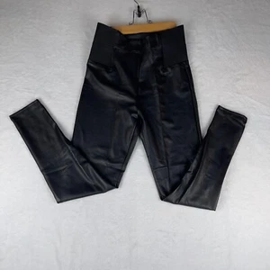A New Day Jeggings Womens Small Black Faux Leather Skinny High-Waist Slim Fit - Picture 1 of 4