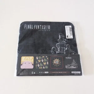 Final Fantasy VII 7 Rebirth E Prize Small Towel Black Logo FF7 New Japan Exlus - Picture 1 of 4