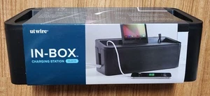 Estación de carga móvil de escritorio UT Wire In-Box y caja de tira de alimentación, negra - Imagen 1 de 5