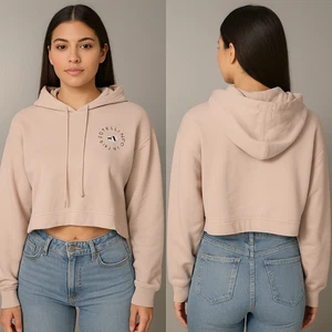 Adidas Stella McCartney Pink Cropped Hoodie Damen Gr. M Athleisure Pullover - Bild 1 von 11