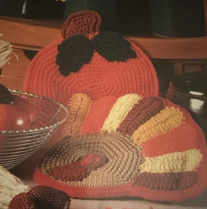 ~Crochet-Pumpkin Pad And Turkey Pad-Pattern Only~ - Picture 1 of 2