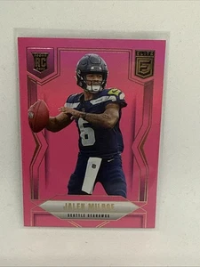 2025 Donruss Elite Jalen Milroe Rookie Card Pink Variation RC Seahawks Alabama - Bild 1 von 4