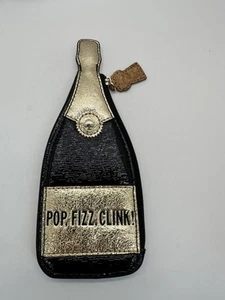 Kate Spade New York Pop Fizz Clink! Monedero botella champán burbuja sobre moneda nuevo sin etiquetas - Imagen 1 de 3