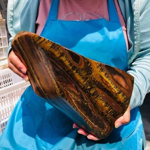 7.63LB Large Natural Tigers Eye Quartz Crystal Rough Mineral Specimen Healing - Picture 1 of 15