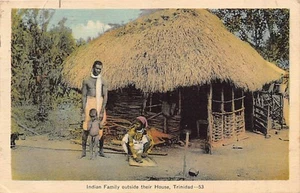 Trinidad - Indian family outside their house - Publ. P. E. Co. - Picture 1 of 2