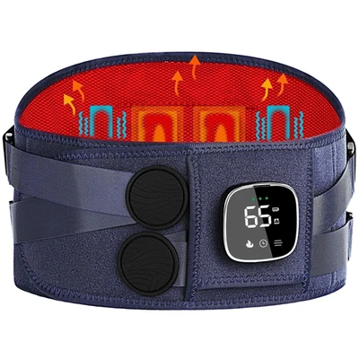 BURRKI 47-60" Masajeador de Espalda Baja con 3 Calor y 5 Vibraciones, Calefacción Inalámbrica  Foto 1 de 4