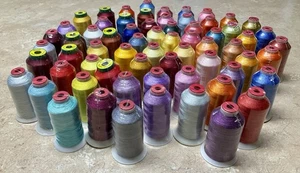 NEW Embroidery Machine Thread 66 Spools - 1100 Yard Spools Sealed -Polyester - Picture 1 of 2