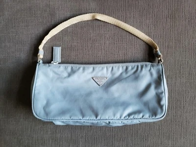 Prada Nylon Accessory Pouch Zipper Bag Light Blue - GREAT CONDITION! - Image 1 of 4
