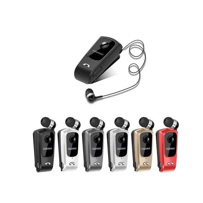AURICOLARE CUFFIE BLUETOOTH WIRELESS RETRATTILE CLIP VIBRAZIONE iOS ANDROID F920 - Immagine 1 di 4