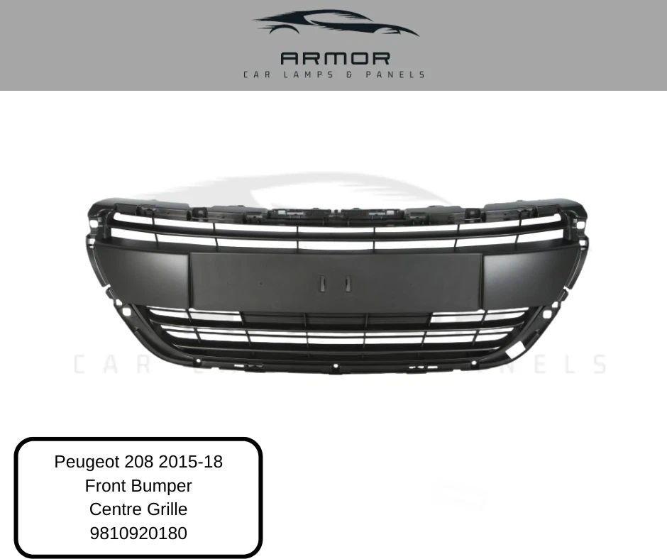 PARA PEUGEOT 208 15-19 GRADE DO RADIADOR CENTRAL DO PARA-CHOQUE DIANTEIRO - Imagem 1 de 1