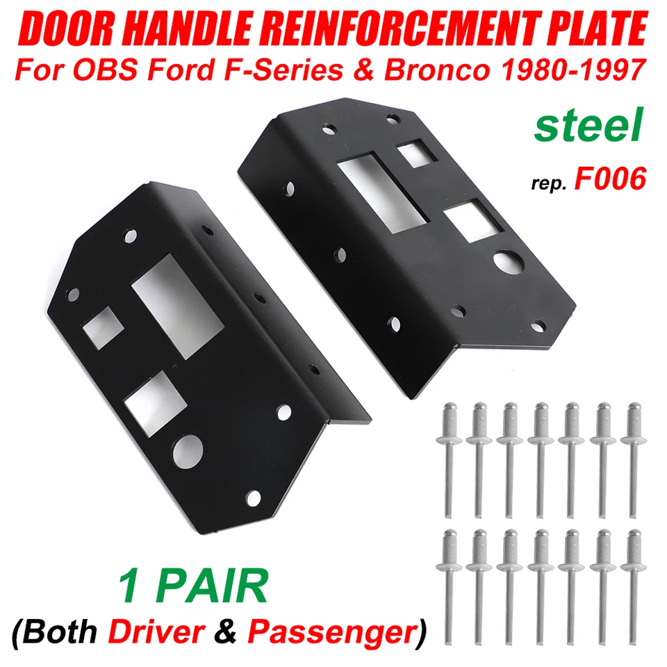 For OBS FORD Door Handle Reinforcement Plate Kit (1980-1997) F-Series & Bronco Foto 1 de 4
