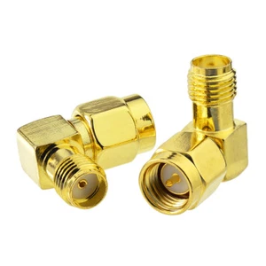 10pcs 90 Degree SMA Male to SMA Female Jack right angle RF Adapter Connector - Picture 1 of 5
